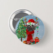 Badge Rond 5 Cm Noël aux canicules (Devant & derrière)