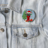 Badge Rond 5 Cm Noël aux canicules (En situation)