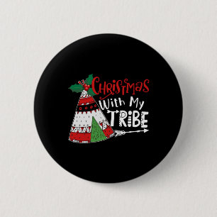 Badge Rond 5 Cm Noël avec ma tribu