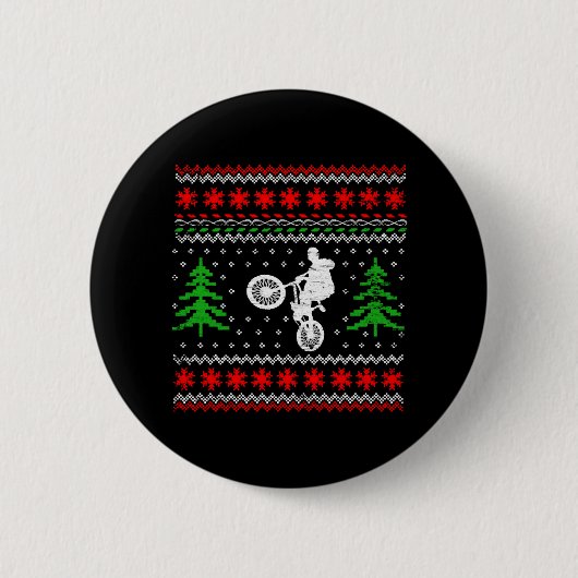Badge Rond 5 Cm Noël BMX (Devant)