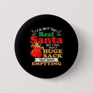 Badge Rond 5 Cm Noël coquin pour hommes énorme sac de paquets sale
