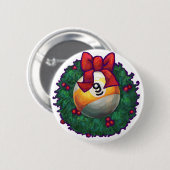 Badge Rond 5 Cm Noël de 9 boules (Devant & derrière)