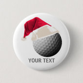 Badge Rond 5 Cm noël de golf (Devant)