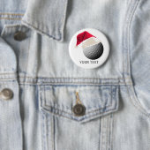 Badge Rond 5 Cm noël de golf (En situation)