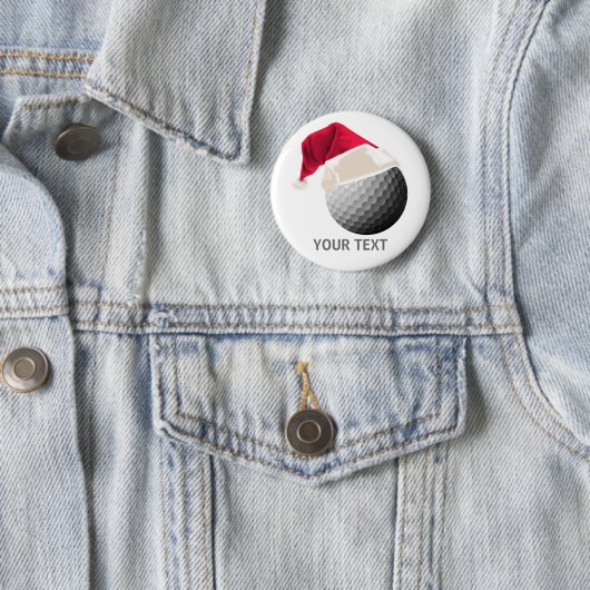 Badge Rond 5 Cm noël de golf (En situation)