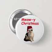 Badge Rond 5 Cm Noël de Meowy (Devant & derrière)