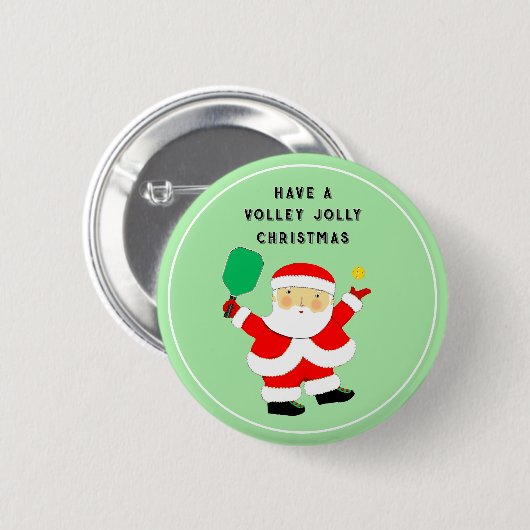 Badge Rond 5 Cm Noël de Pickball (Devant & derrière)