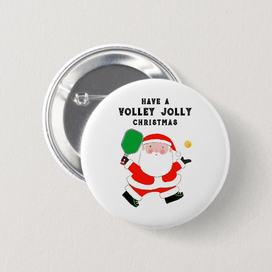 Badge Rond 5 Cm Noël de pickleball (Devant & derrière)