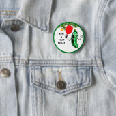 Badge Rond 5 Cm Noël de pickleball (En situation)