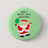 Badge Rond 5 Cm Noël de pickleball (Devant)