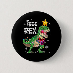 Badge Rond 5 Cm Noël Dinosaure Arbre Rex Pajamas Hommes Garçons En