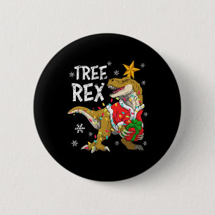 Badge Rond 5 Cm Noël Dinosaure Arbre Rex Pajamas Hommes Garçons En