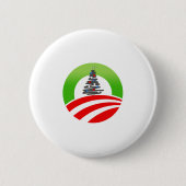 Badge Rond 5 Cm Noël d'Obama (Devant)