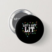 Badge Rond 5 Cm Noël Drôle Mignonne Faisons Lit Noël (Devant & derrière)