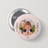 Badge Rond 5 Cm Noël du bébé noisette (Devant & derrière)