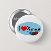 Badge Rond 5 Cm Noël du coeur I (Devant & derrière)