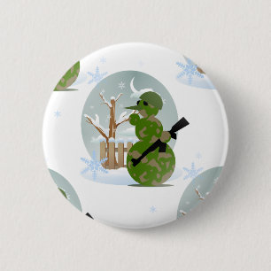 Badge Rond 5 Cm noël du soldat des neiges