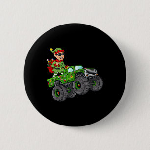 Badge Rond 5 Cm Noël Elf équitation Monster Camion Garçons Enfants