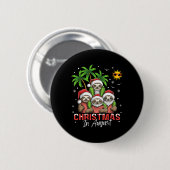 Badge Rond 5 Cm Noël en août (Devant & derrière)