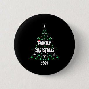 Badge Rond 5 Cm Noël en famille 2023 Noël 2023