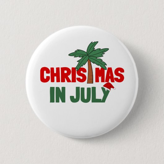 BADGE ROND 5 CM NOËL EN JUILLET (Devant)