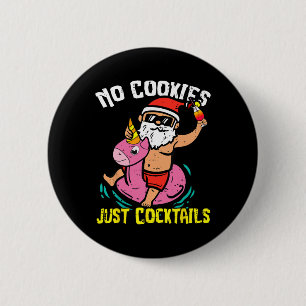 Badge Rond 5 Cm Noël en juillet Xmas Été Sans Cookies Tails San