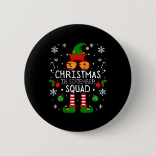 Badge Rond 5 Cm Noël En Septembre Costume De Squad Elf Sunglasse