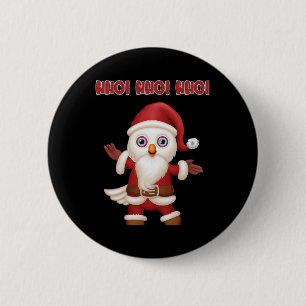 Badge Rond 5 Cm Noël festif de père Noël Owl