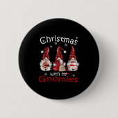 Badge Rond 5 Cm Noël Gnome Famille Pour Femmes Hommes - Buffalo Pl (Devant)