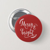 Badge Rond 5 Cm Noël joyeux et lumineux (Devant & derrière)