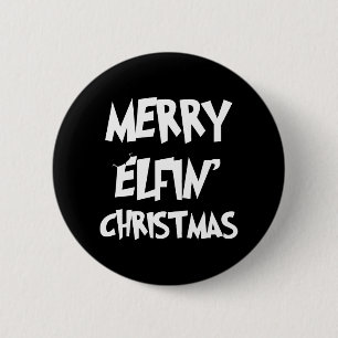 Badge Rond 5 Cm Noël - Joyeux Noël Elfique