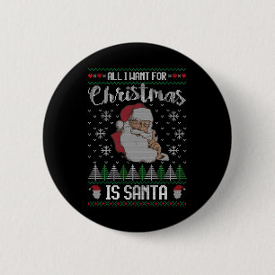 Badge Rond 5 Cm Noël laid - Chemise en pyjama de famille avec Père