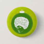 Badge Rond 5 Cm Noël Modish Lime (Devant)
