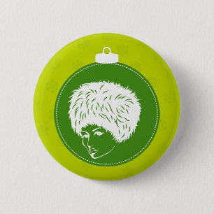 Badge Rond 5 Cm Noël Modish Lime