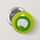 Badge Rond 5 Cm Noël Modish Lime (Devant & derrière)