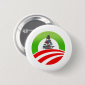 Badge Rond 5 Cm Noël Obama (Devant & derrière)