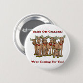 Badge Rond 5 Cm Noël : Observez la grand-maman (Devant & derrière)