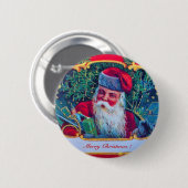 Badge Rond 5 Cm Noël père Noël VINTAGE (Devant & derrière)