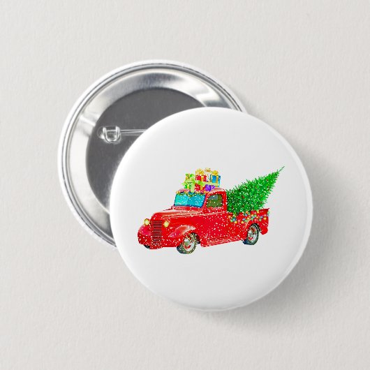 Badge Rond 5 Cm Noël Retro (Devant & derrière)