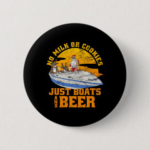Badge Rond 5 Cm Noël sans lait ni biscuits juste des bateaux et de