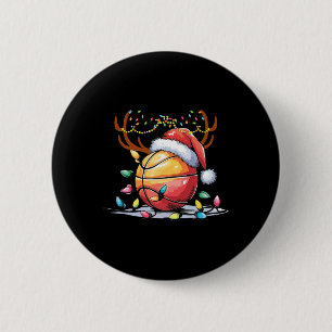 Badge Rond 5 Cm Noël Sketll Père Noël Renne Sport Hommes Enfants