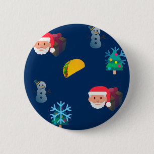 Badge Rond 5 Cm noël taco emoji