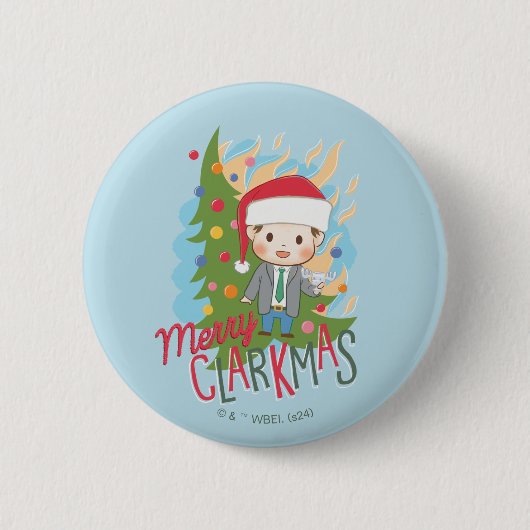 Badge Rond 5 Cm Noël vacances Joyeux Clarkmas (Devant)