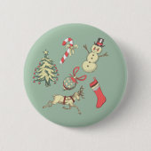 Badge Rond 5 Cm Noël vintage (Devant)