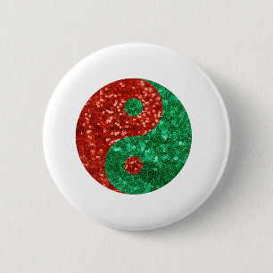 Badge Rond 5 Cm noël yin yang
