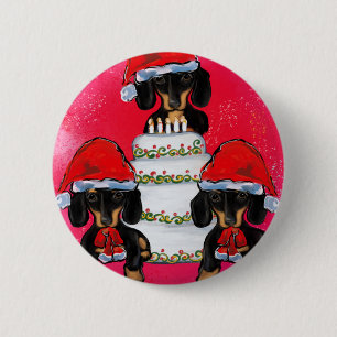 Badge Rond 5 Cm Noëls Doxies