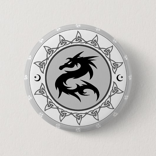 Badge Rond 5 Cm Noeud 4 de dragon (Devant)
