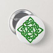 Badge Rond 5 Cm Noeud celtique vert (Devant & derrière)