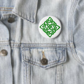 Badge Rond 5 Cm Noeud celtique vert (En situation)