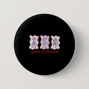 Badge Rond 5 Cm Nœud coquette patriotique américain, 1776-2026